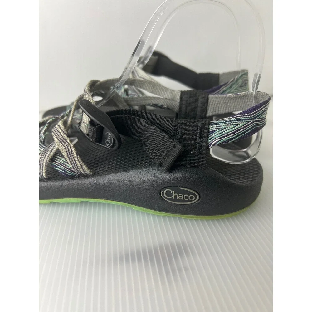 Chaco ZCloud 2 Womens 7 Sandals Multi Strap Toe Loop Vibram Sole Purple Green